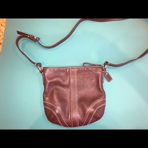 Brown Leather Coach Crossbody bag